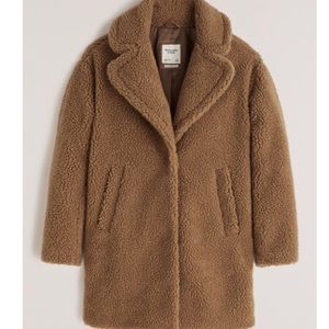Abercrombie & Fitch Women's Mid-Length Sherpa Coat